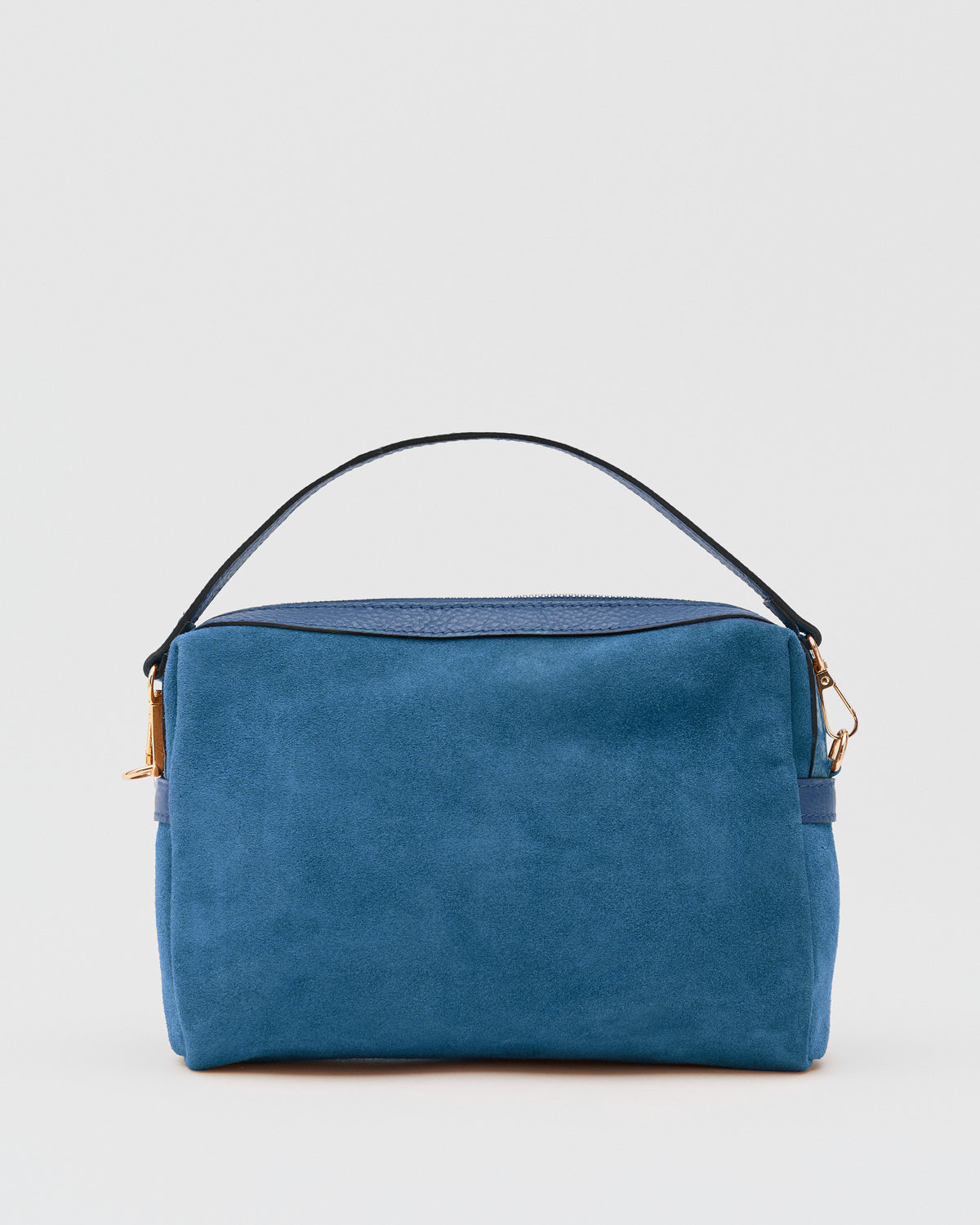 Virginie maxi en daim bleu