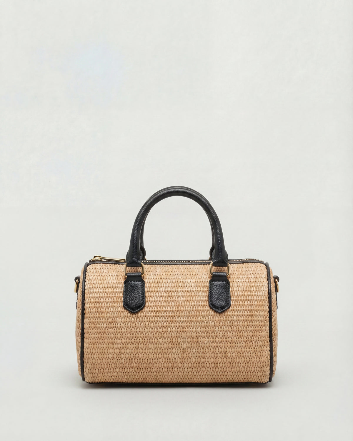 Mini Béatrice raffia black