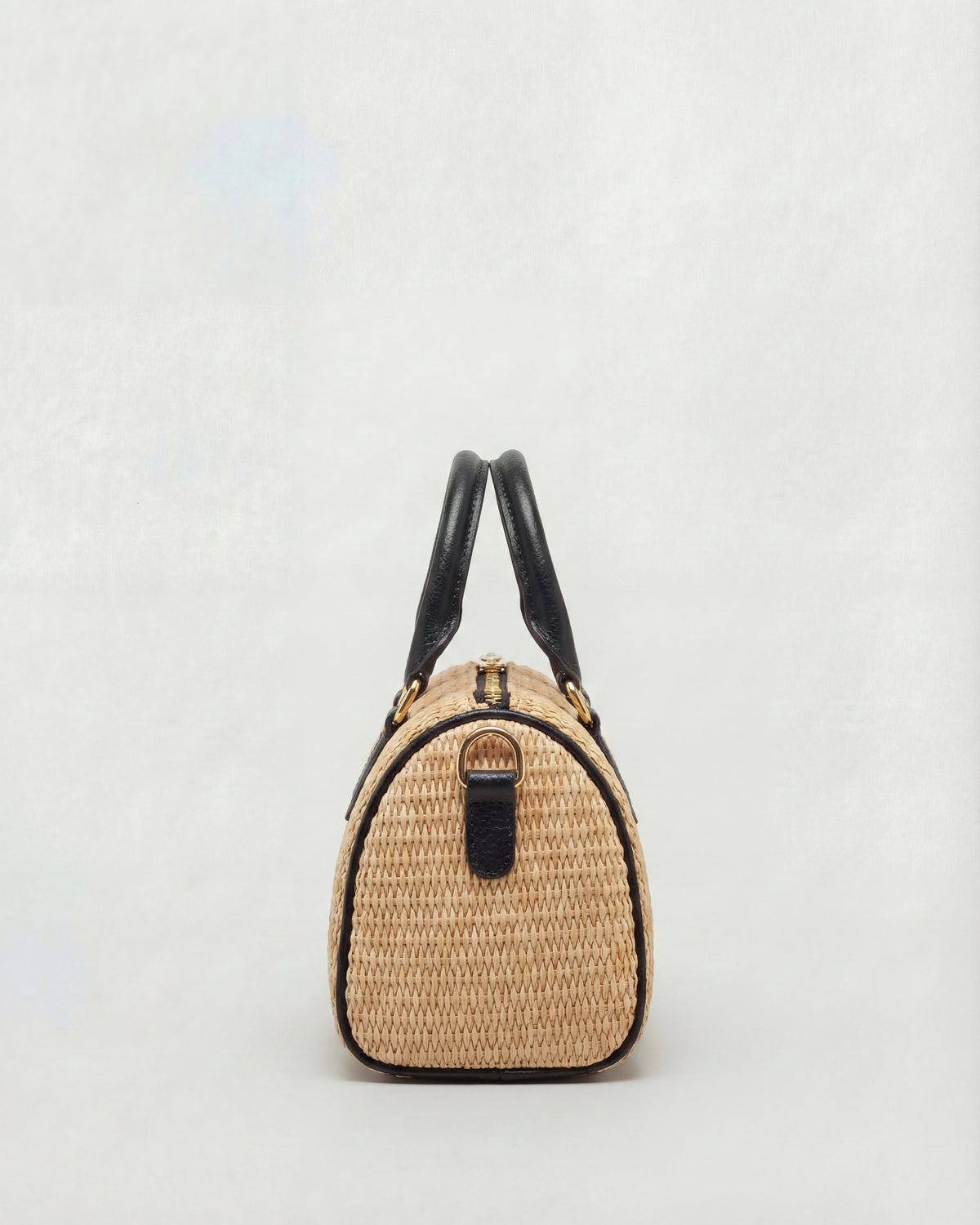 Mini Béatrice raffia black