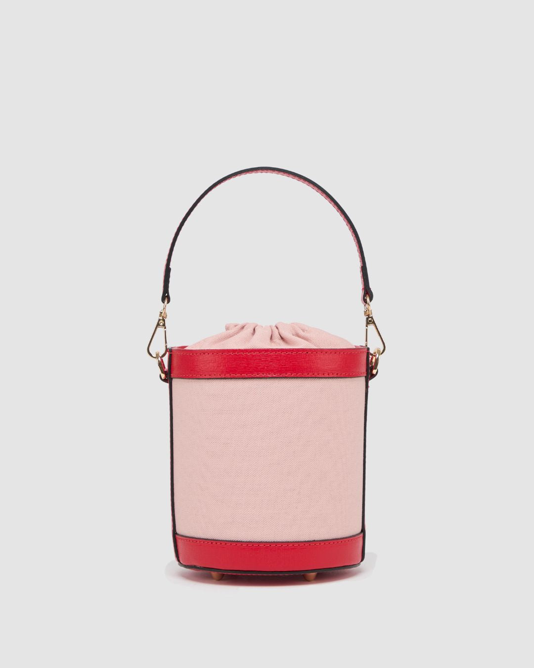 Angèle canvas rose cuir rouge