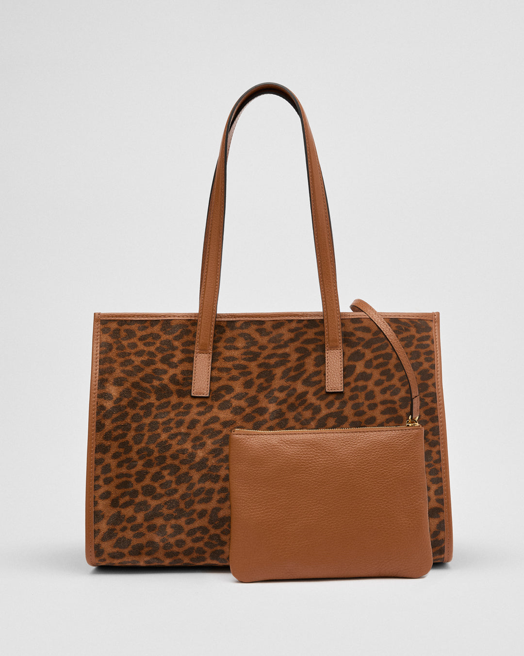 Camille suede léopard camel