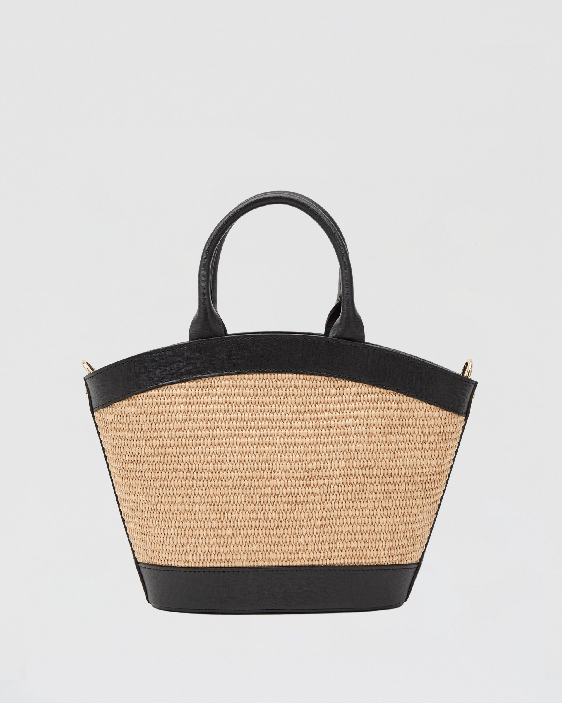 Mini Victoire raffia black
