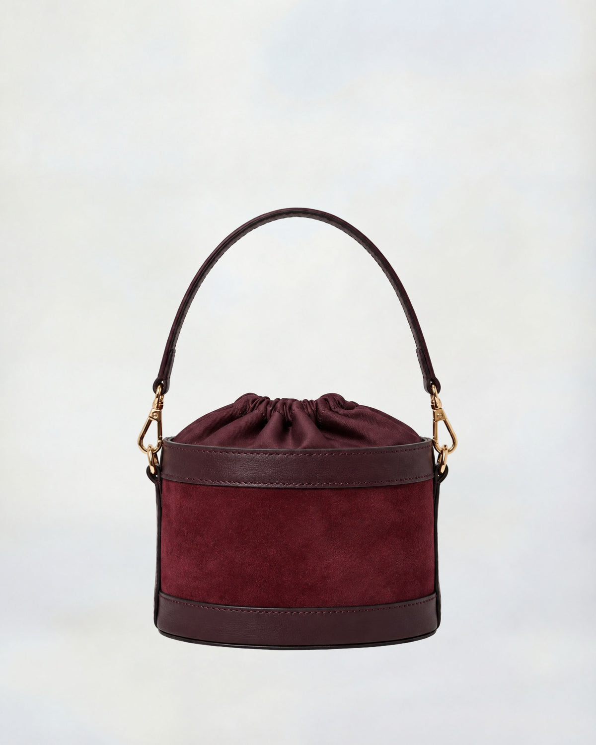Mini Peggy suede bordeaux | bordeaux closure