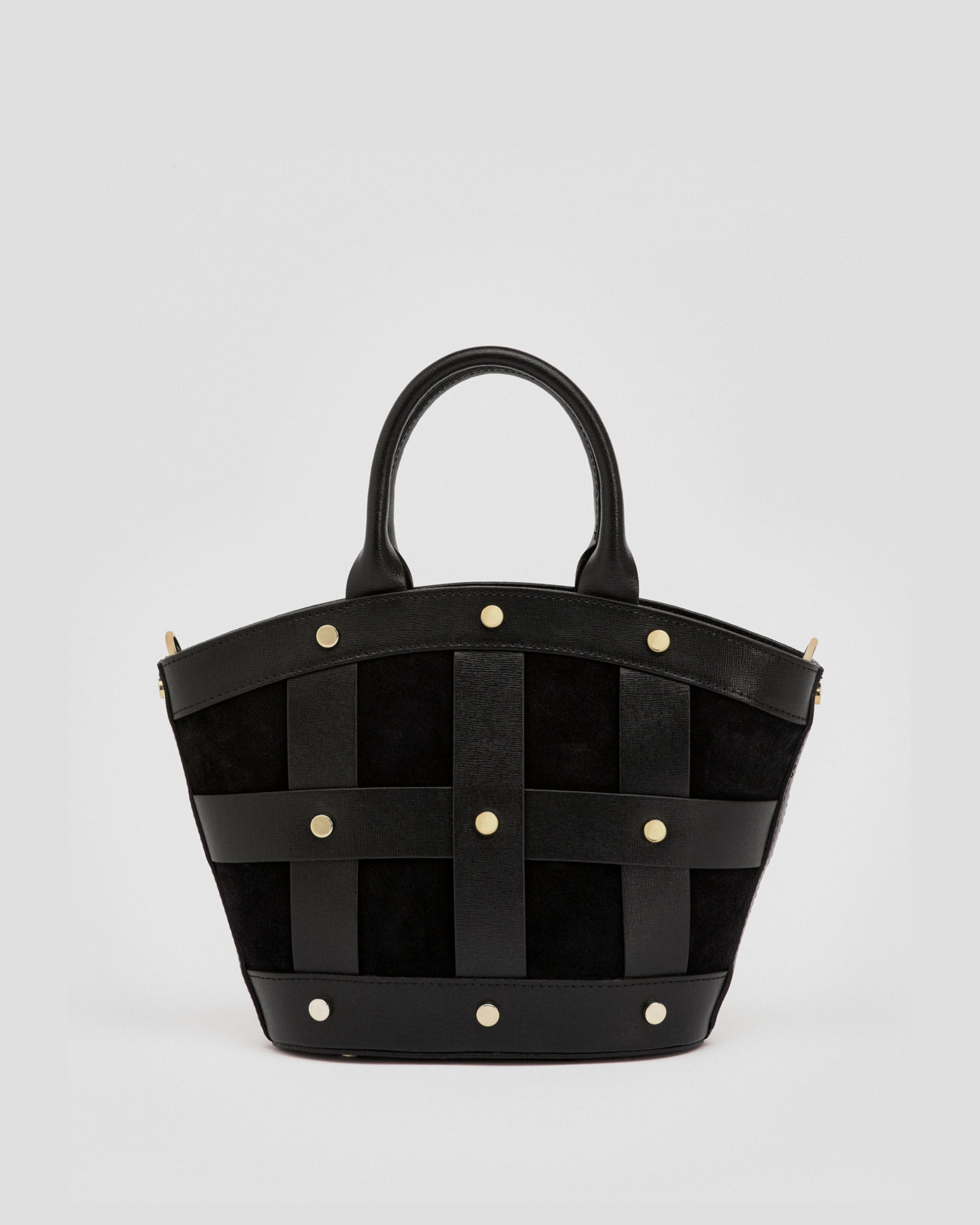 Mini Victoire stud suede nero