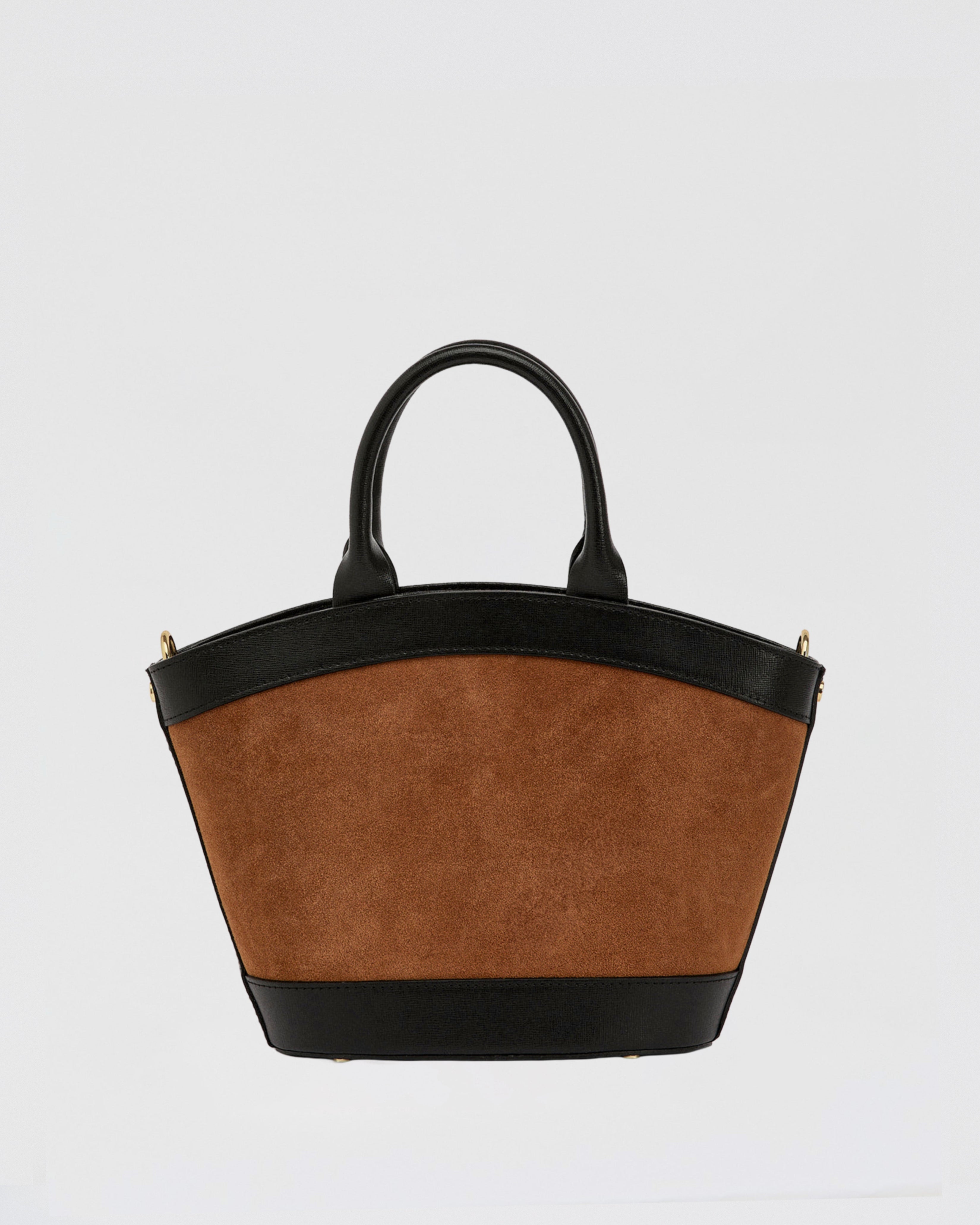 Mini Victoire en daim camel noir