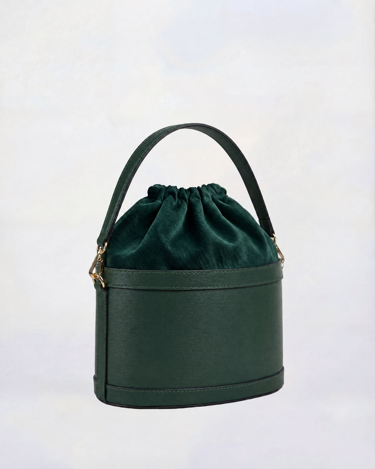 Peggy verde | chiusura velluto verde