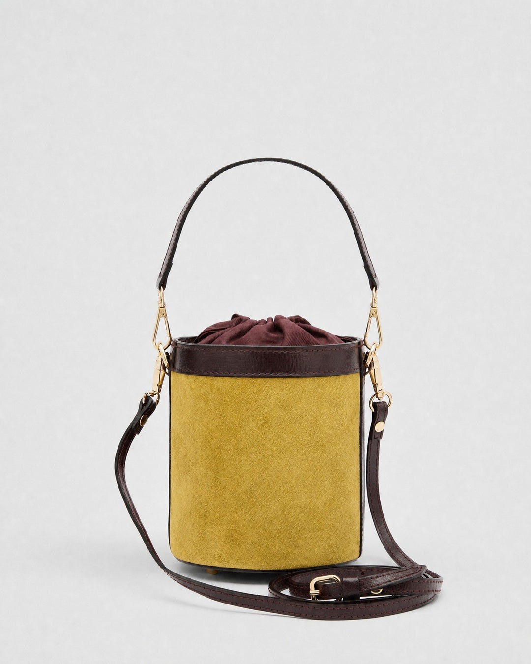 Angèle suede senape bordeaux