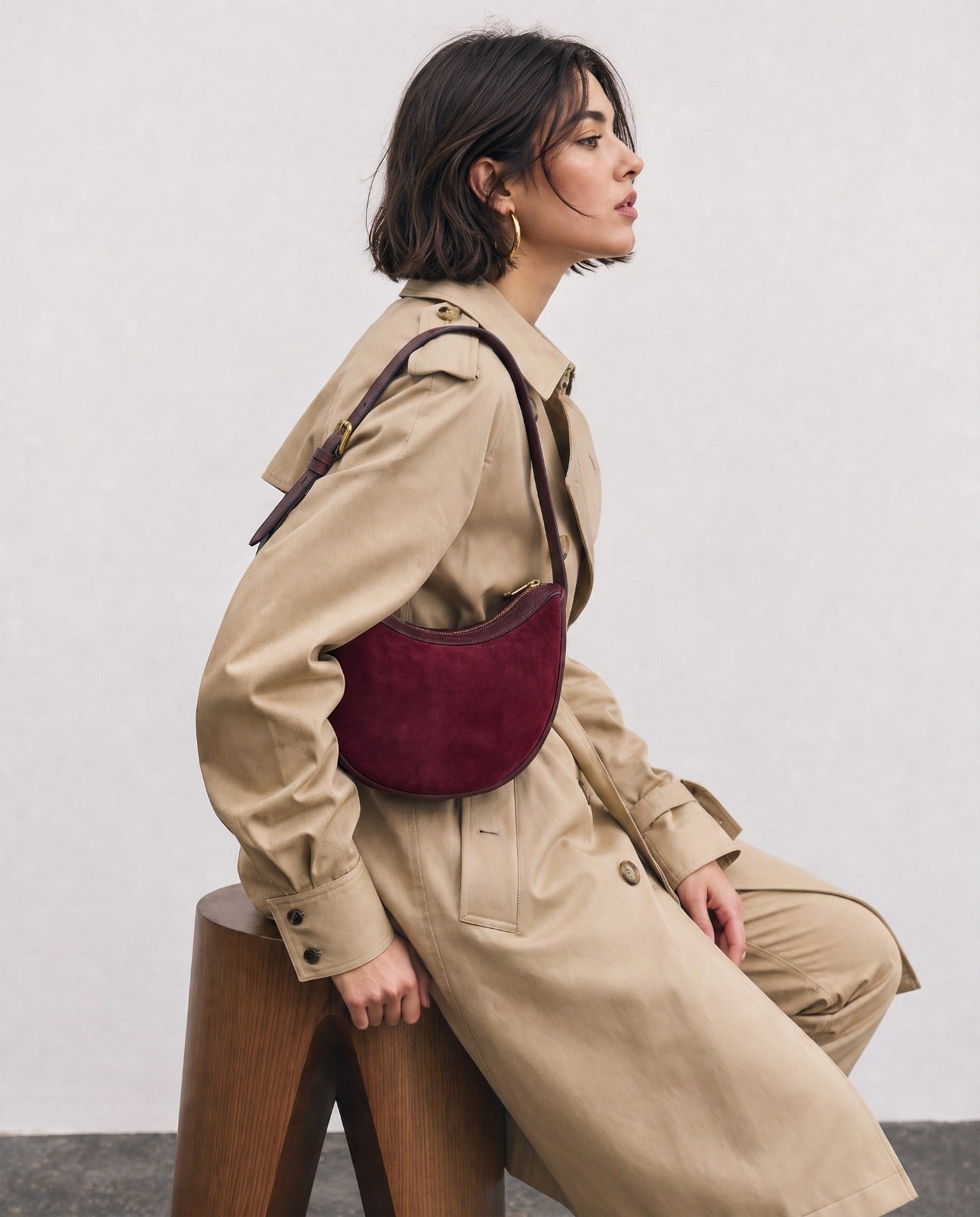 Lou suede maroon