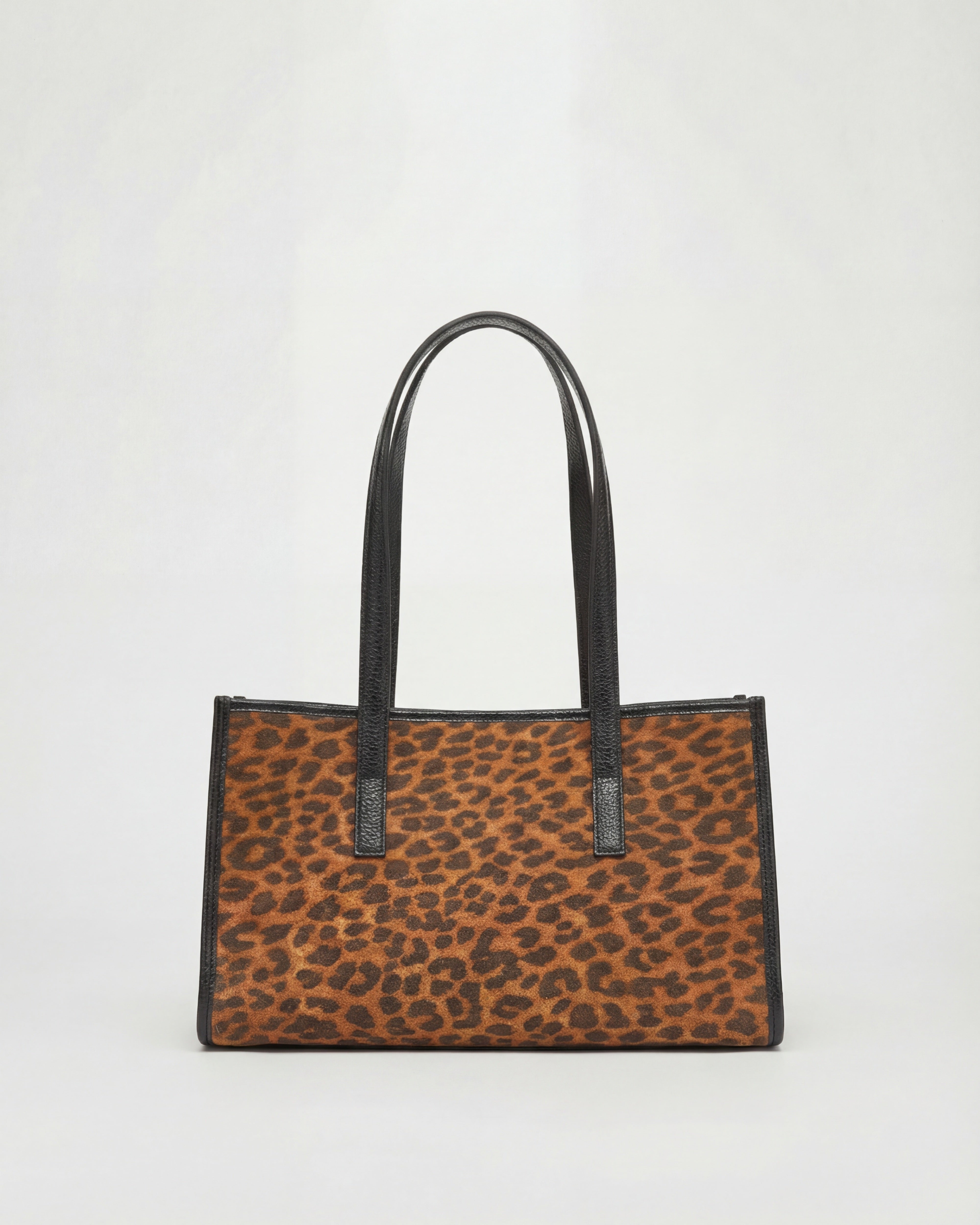 Mini Camille suede animalier nero