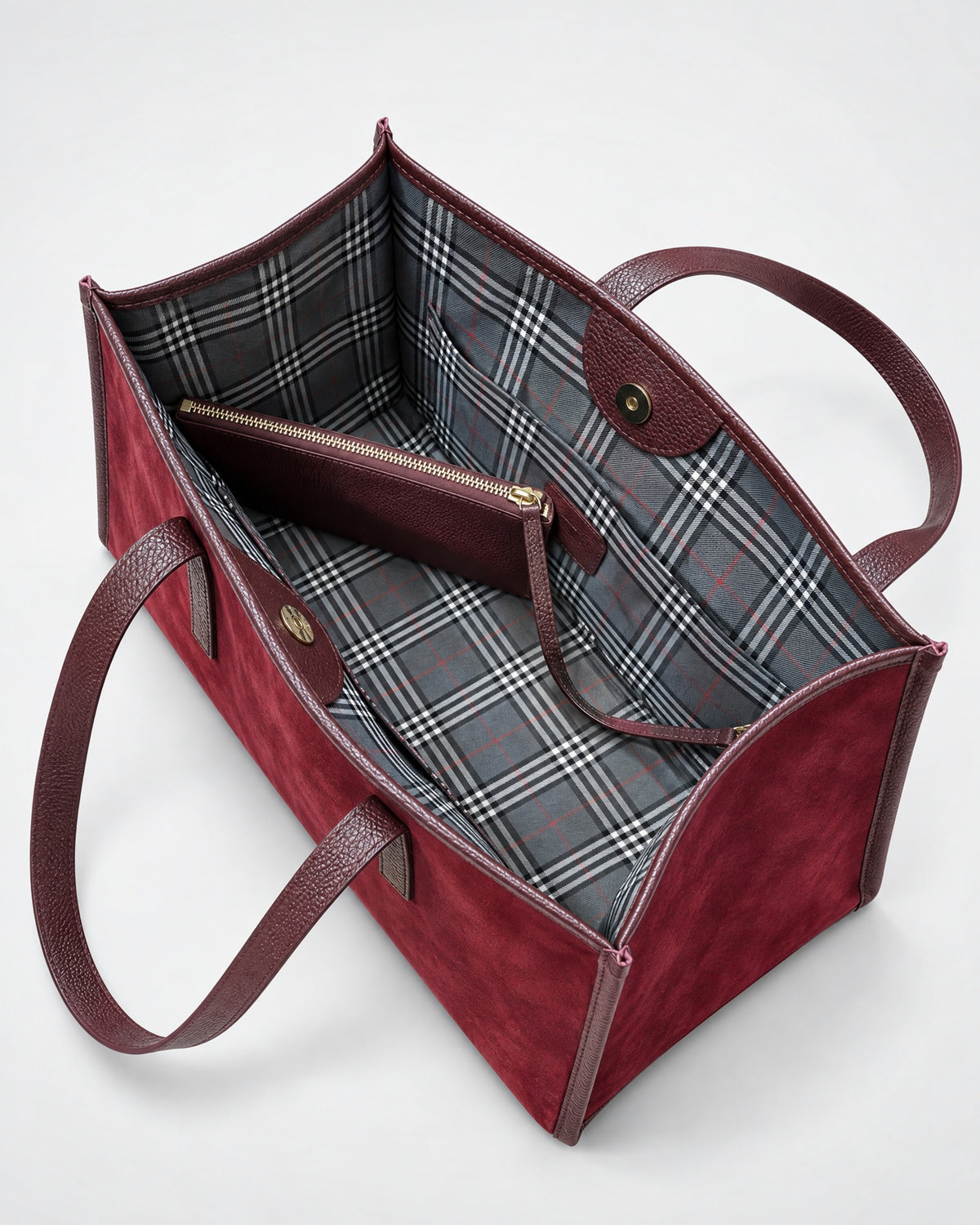 Mini Camille suede bordeaux