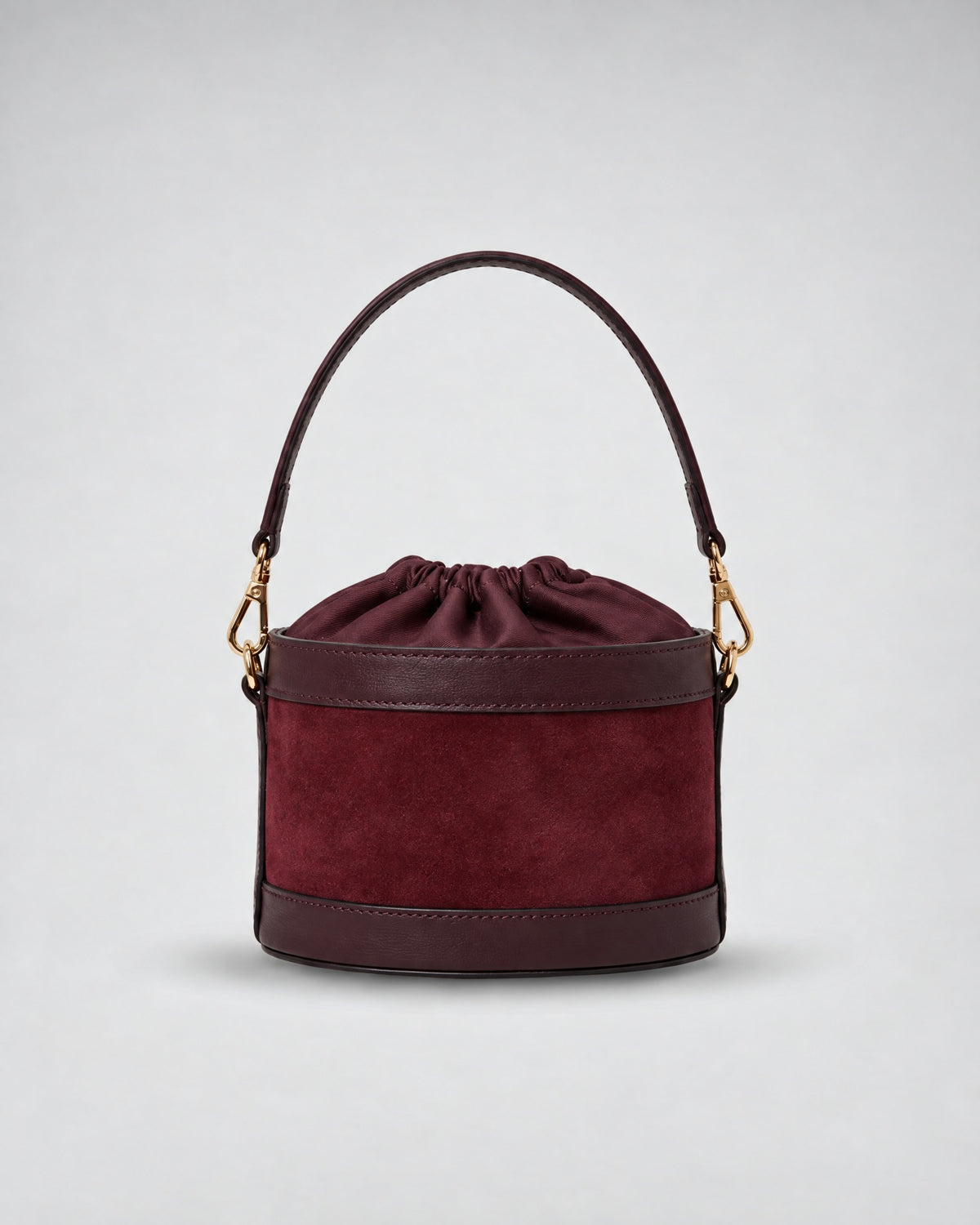 Mini Peggy suede bordeaux | chiusura bordeaux