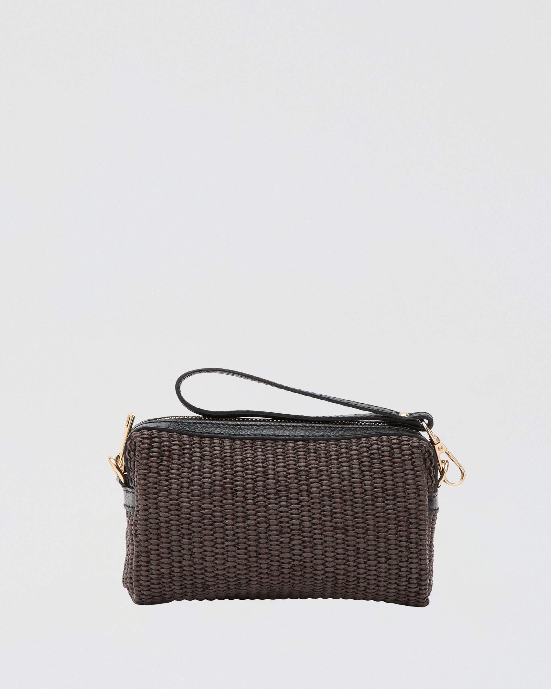 Virginie raffia brown black