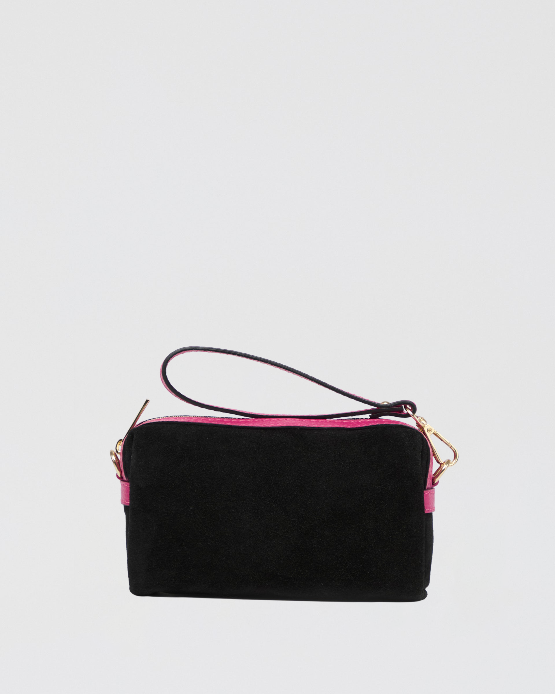 Virginie suede black fuchsia